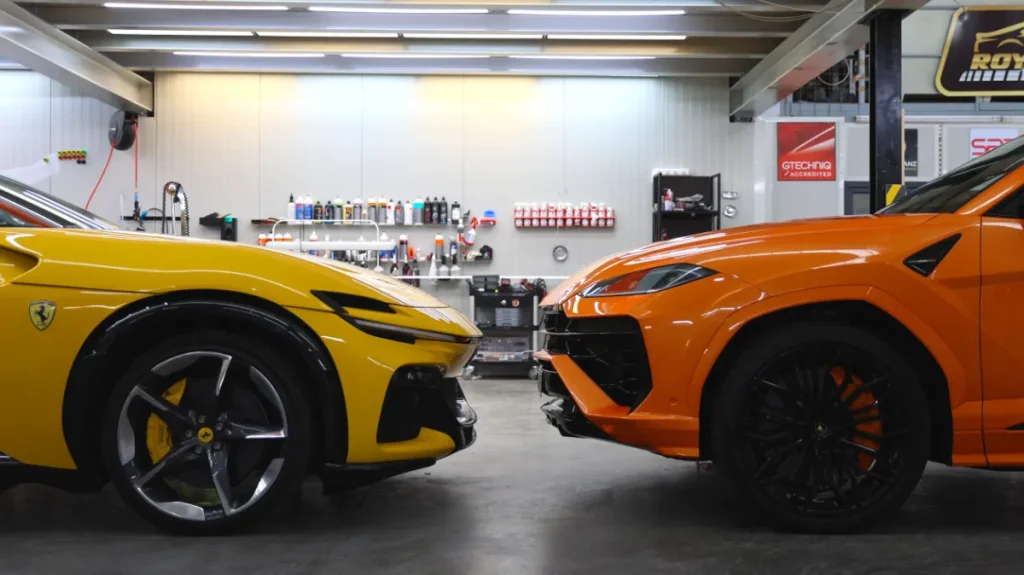 BesteSteinschlagschutzfolie in München Ferrari und Lamborghini schütz